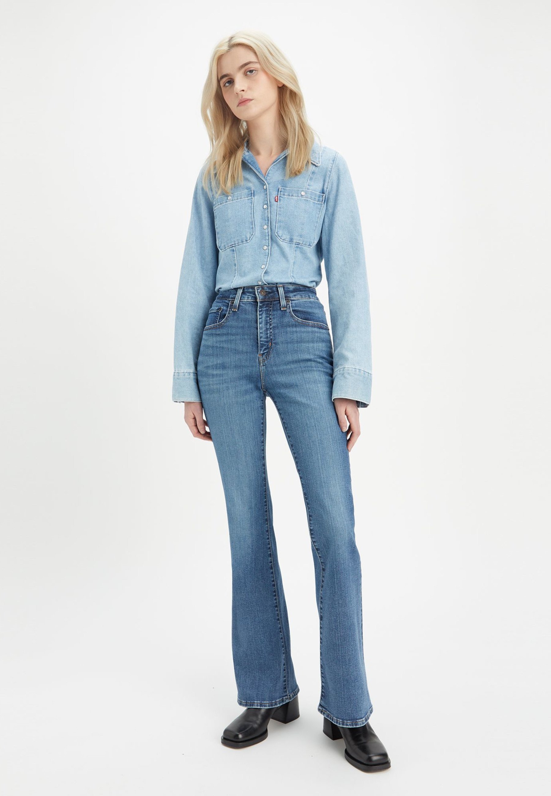 Levi's® 726™ FLARE - Flared Jeans - blue wave mid