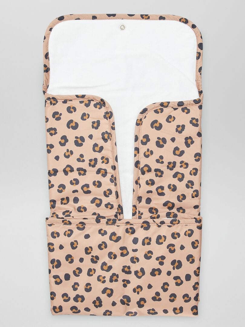 Cambiador con estampado de leopardo - MARRÓN