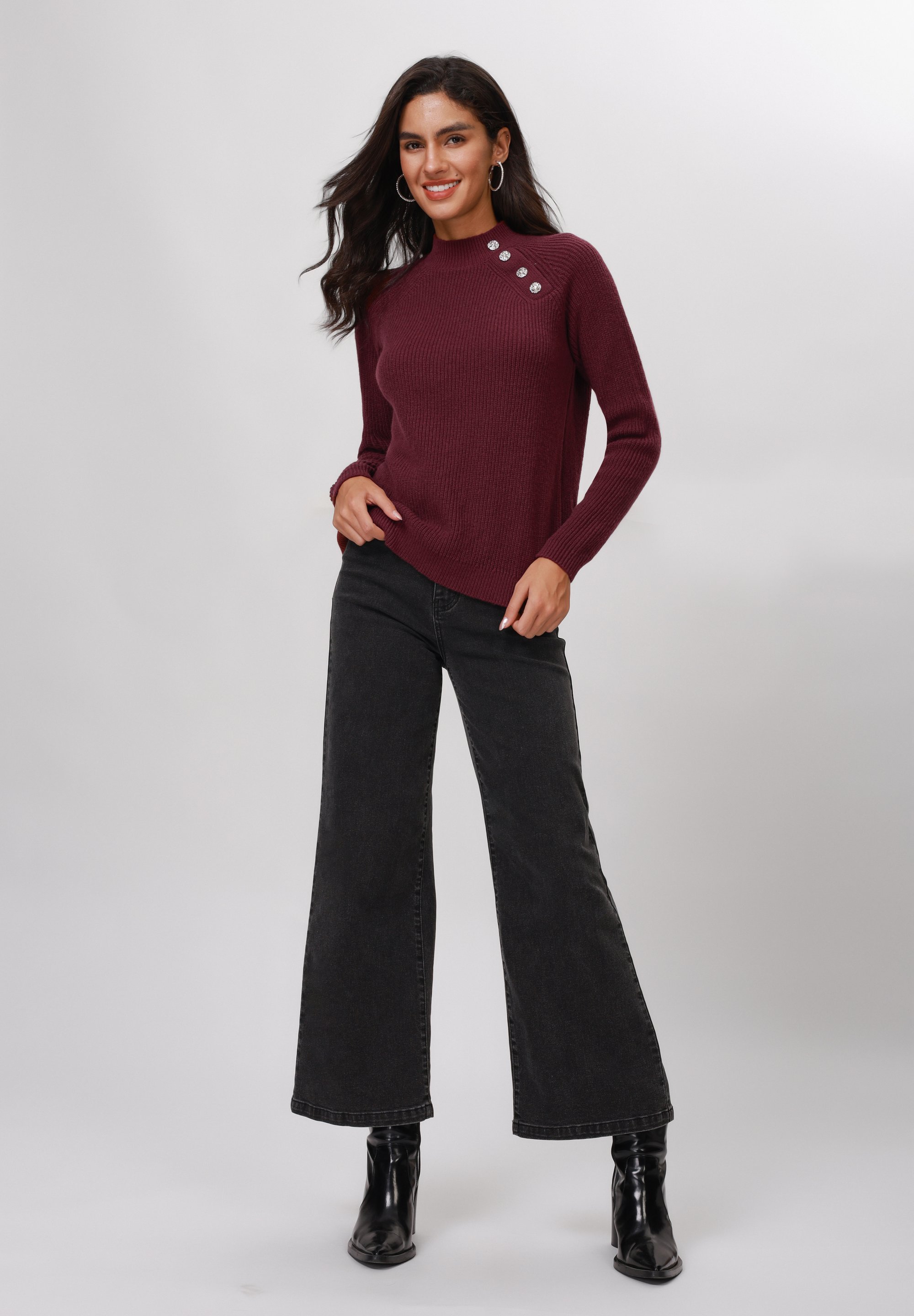 Maglione Anna Field - bordeaux