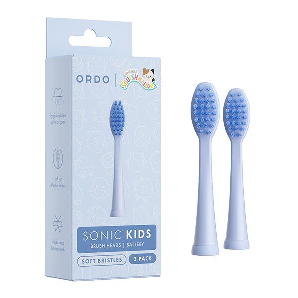 Ordo Sonic Kids Battery - Testine di spazzola - Squishmallows Samir - Confezione da 2