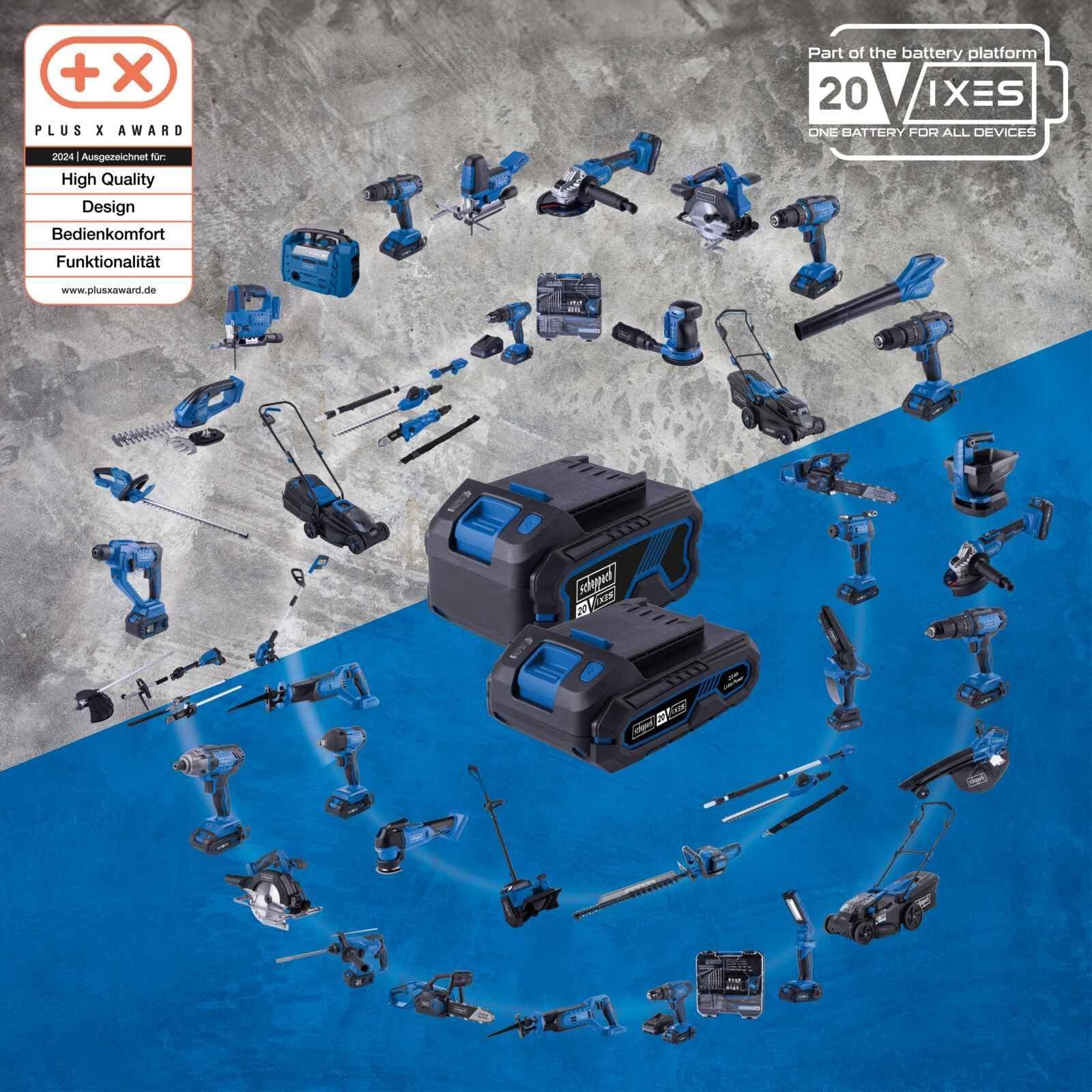 Cordless angle grinder with starter kit 2Ah BC-AG125-X - SET S - SCHEPPACH