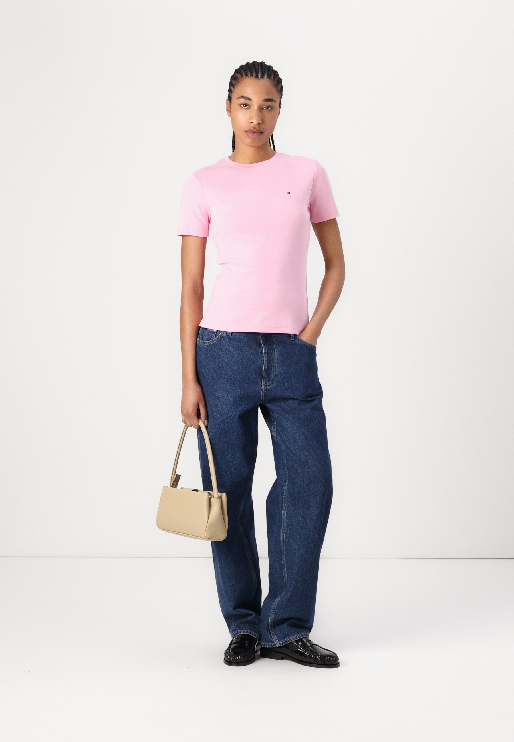 TOMMY HILFIGER SLIM CODY - Tričko s potiskem - black