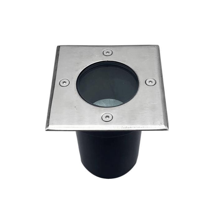 LED-buitenspot - SILAMP - GU10 - IP65 - Vierkant - Aluminium/PVC/Glas