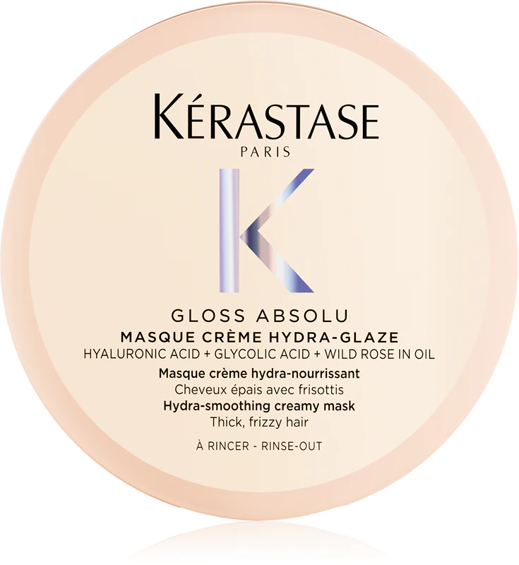 Kérastase Gloss Absolu Masque Créme Hydra-Glaze máscara capilar para cabelos rebeldes e crespos