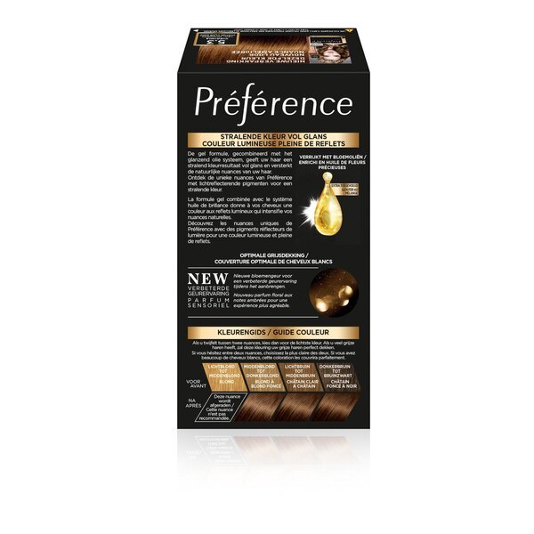 L'Oréal Paris Préférence 5.3 Gold Light Brown Permanentna barva za lase<br>