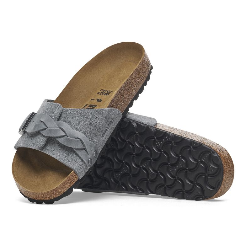 Oita Braided Pelle scamosciata - Basalt Gray Basalt Gray