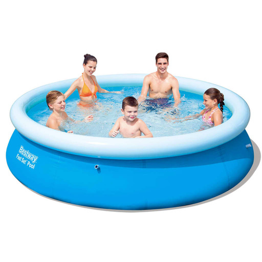 Vidaxl Rund Oppustelig Pool Fast Set 305x76 cm 57266