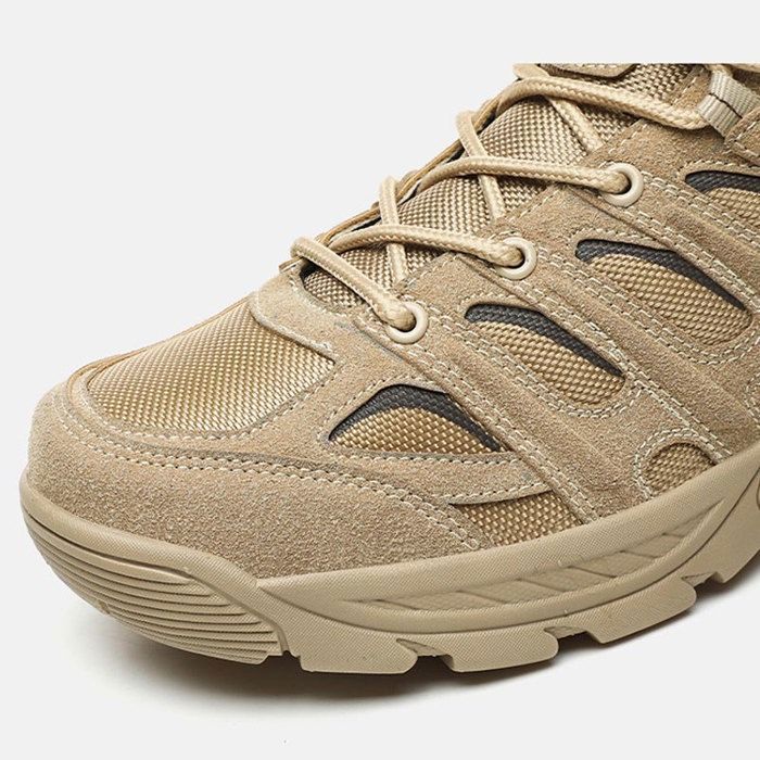 Scarpe da trekking antiscivolo traspiranti da uomo, ideali per passeggiate all'aperto - Beige