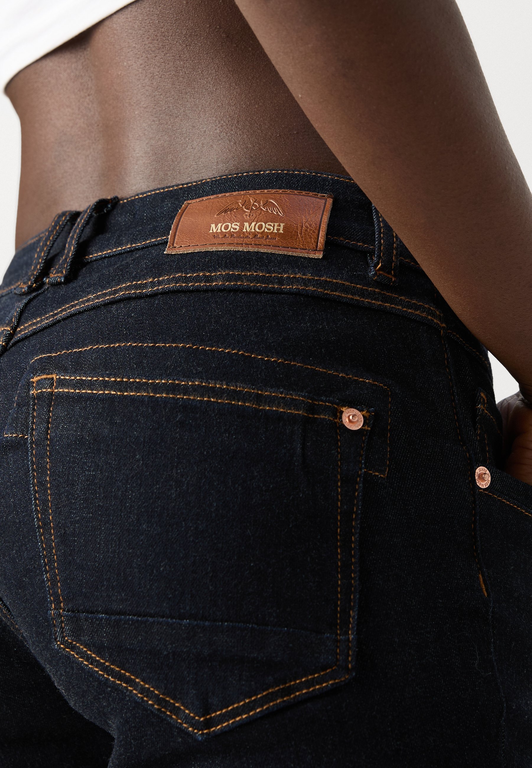 Mos Mosh DELUXE - Rechte jeans - donkerblauw