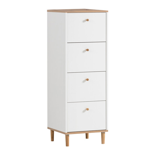 Emma chest of drawers, narrow with 4 drawers