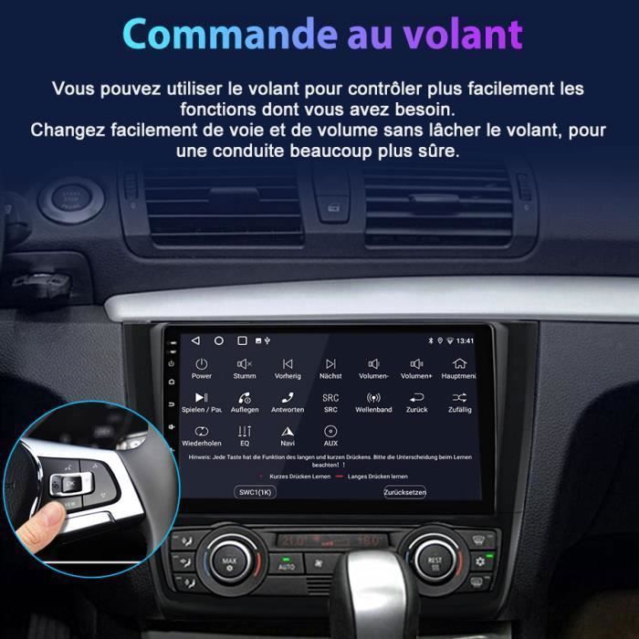 Autorradio AWESAFE Android 13 de 2 GB + 32 GB para BMW Serie 1 E81 E82 E87 E88 (2004-2011) con pantalla táctil de 9
