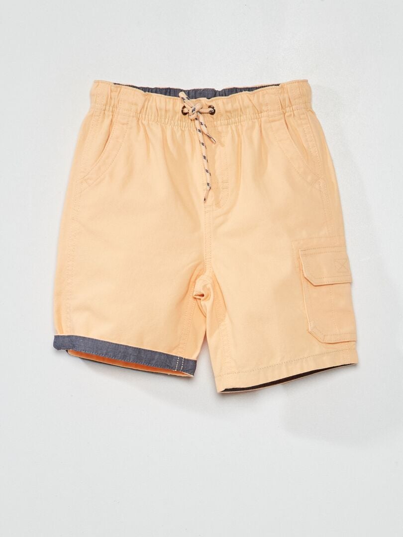 Pantalones cortos vaqueros rectos - NARANJA