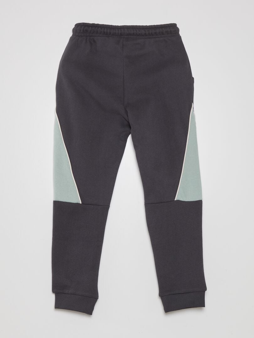 Tweekleurige joggingbroek - ZWART