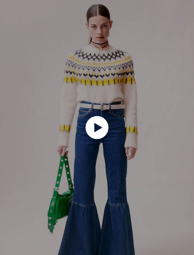 Uitlopende jeans - Blauw