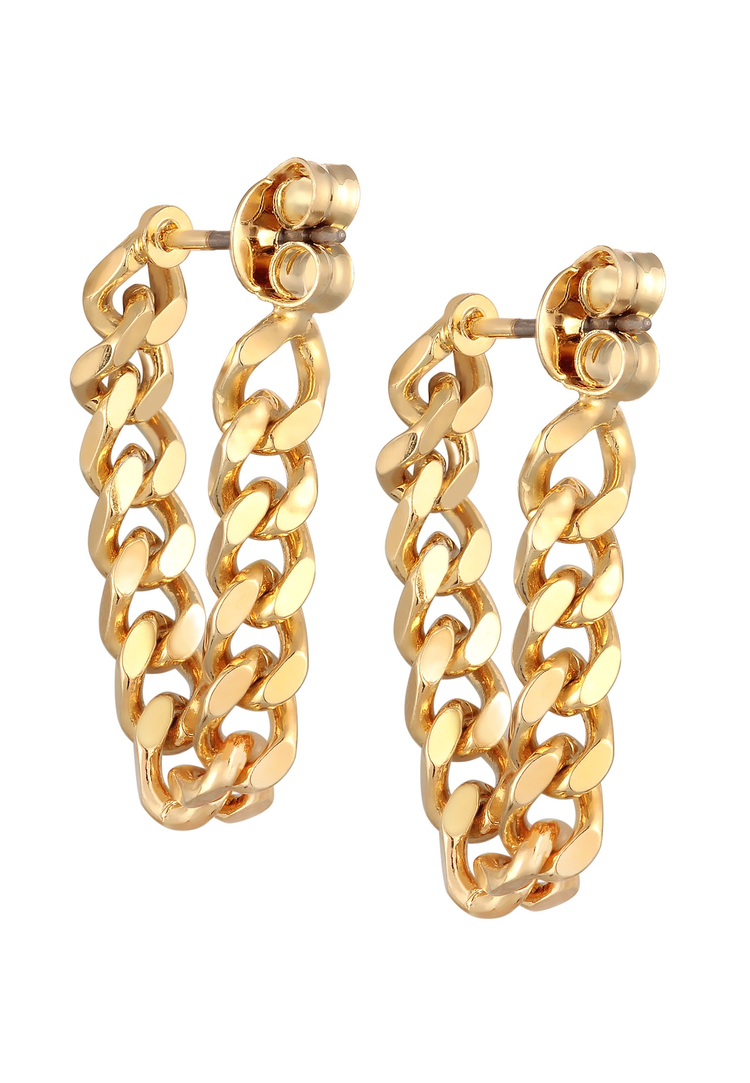Elli Femmes Pendentif d'oreilles Tendance Couleur Or
