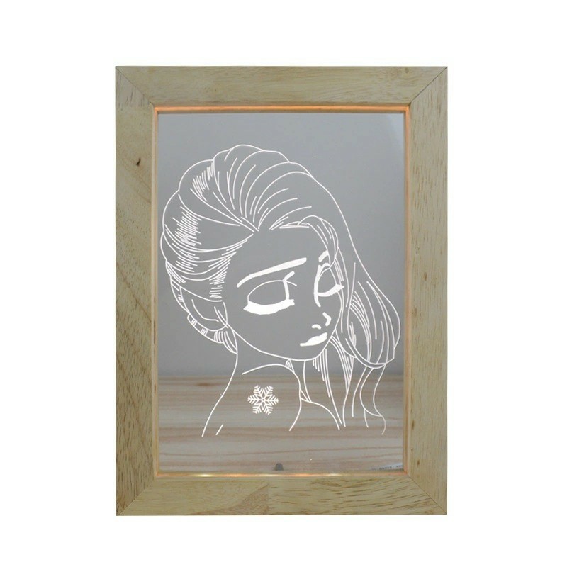 Photo frame LED Acrylic desk lamp 3 dimming sound board Creative birthday gift small night light