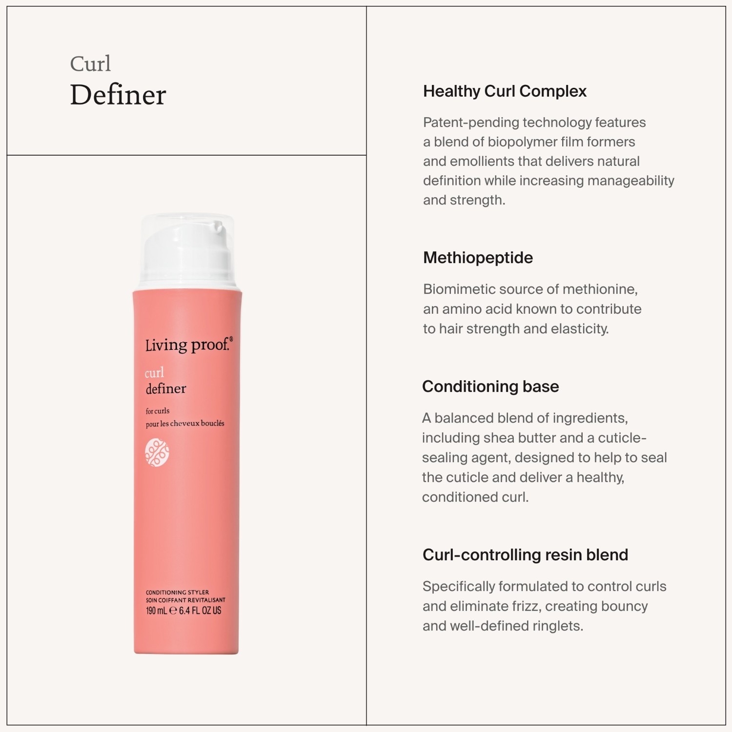 Living Proof krema za kosu za definiranje kovrča – 100 ml