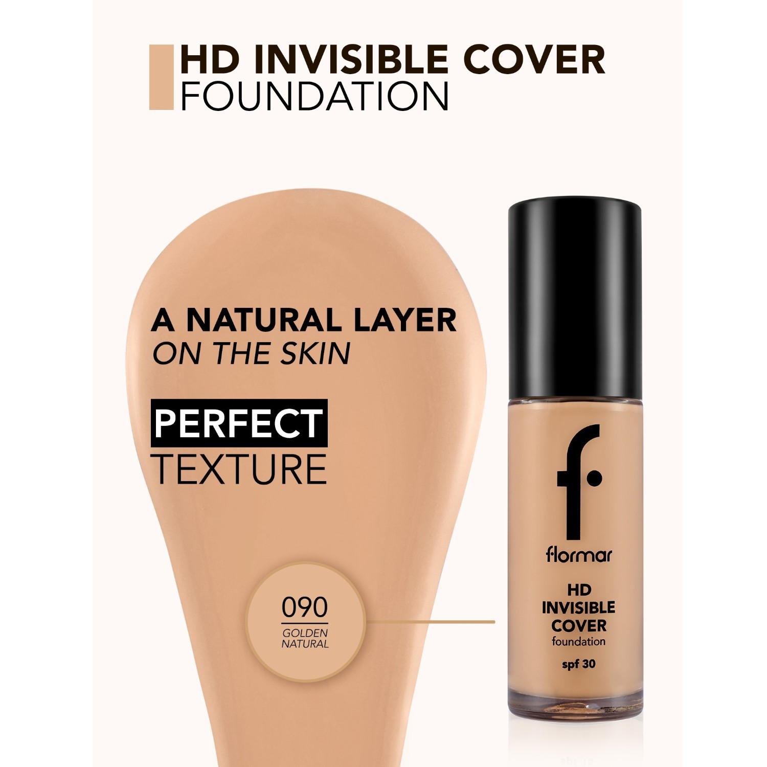 Flormar tekoči puder High Definition Invisible Cover – 30 ml