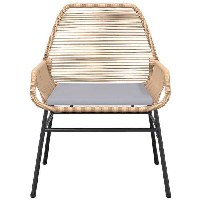 Conjunto de comedor de jardín en poliratán - vidaXL - 7 piezas - Marrón - Mesa 160x80x74 cm - Silla 57x60x86 cm