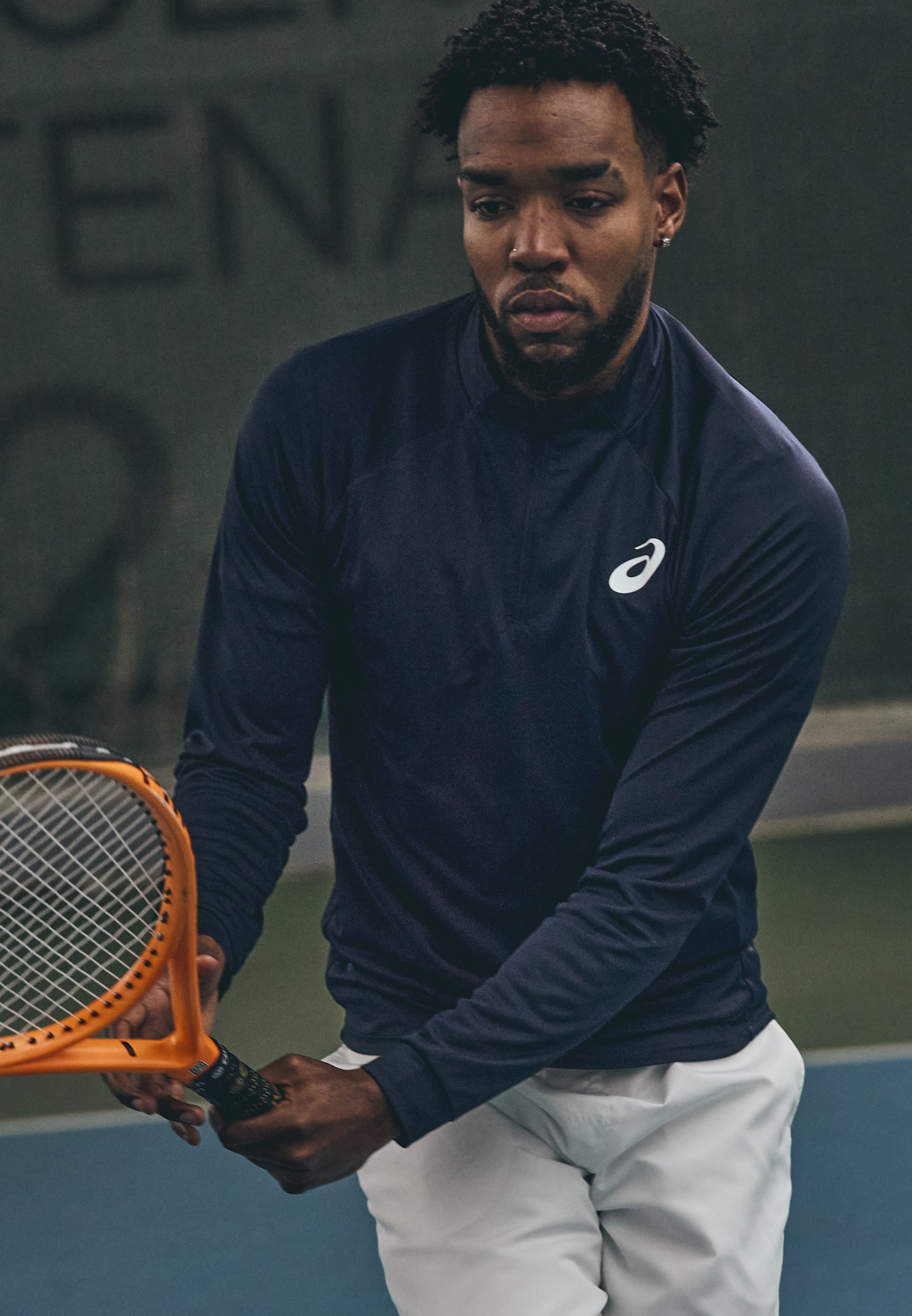 ASICS MATCH LS 1/2 ZIP - T-shirt sportiva - blu notte