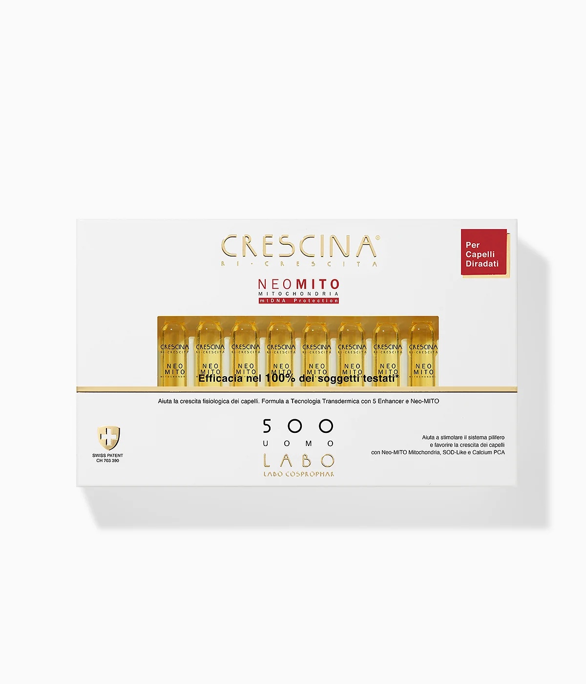 CRESCINA Crescina Super Formula 500 Hommes 20+20 bouteilles