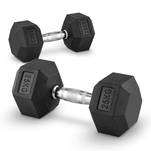  sešstūrainu hanteļu komplekts - 25 kg katra
