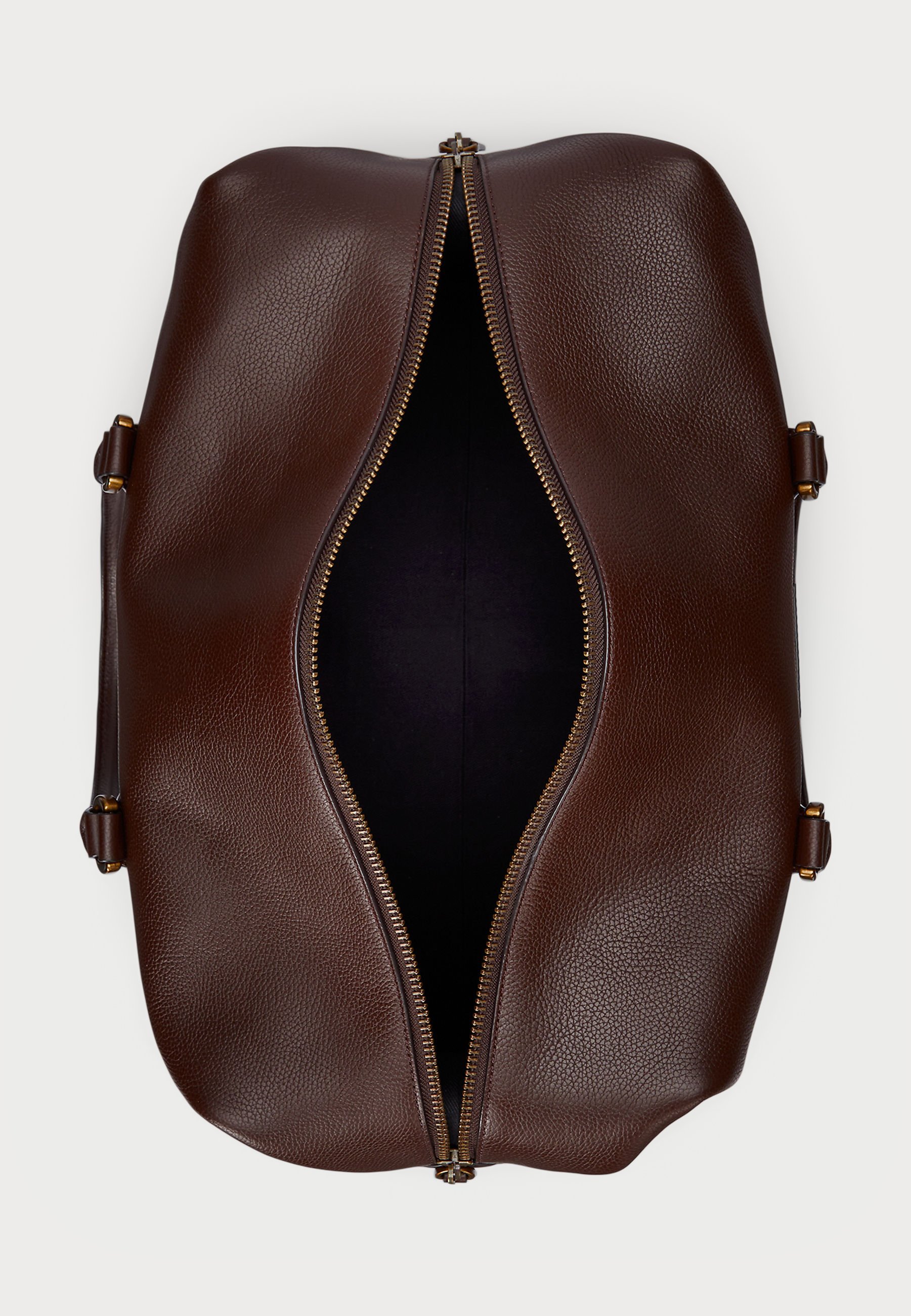 Polo Ralph Lauren PEBBLED LEATHER DUFFEL - Weekendtas - donkerbruin