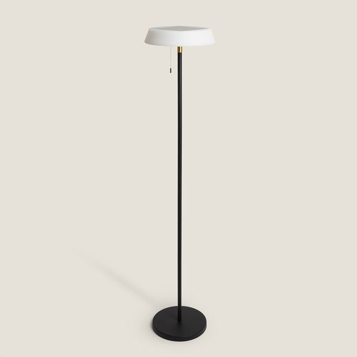 Lampione stradale solare da esterno Aldana da 2,6 W, nero.