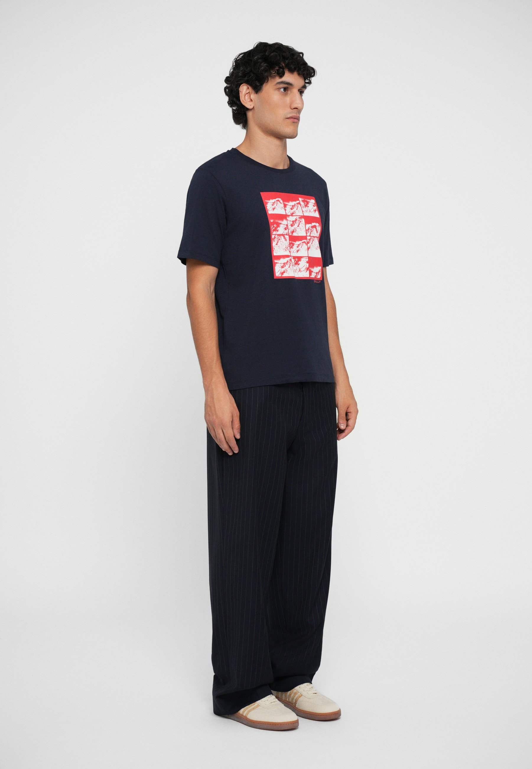 T-shirt Bally Print - rosso cofano/rosso svizzero