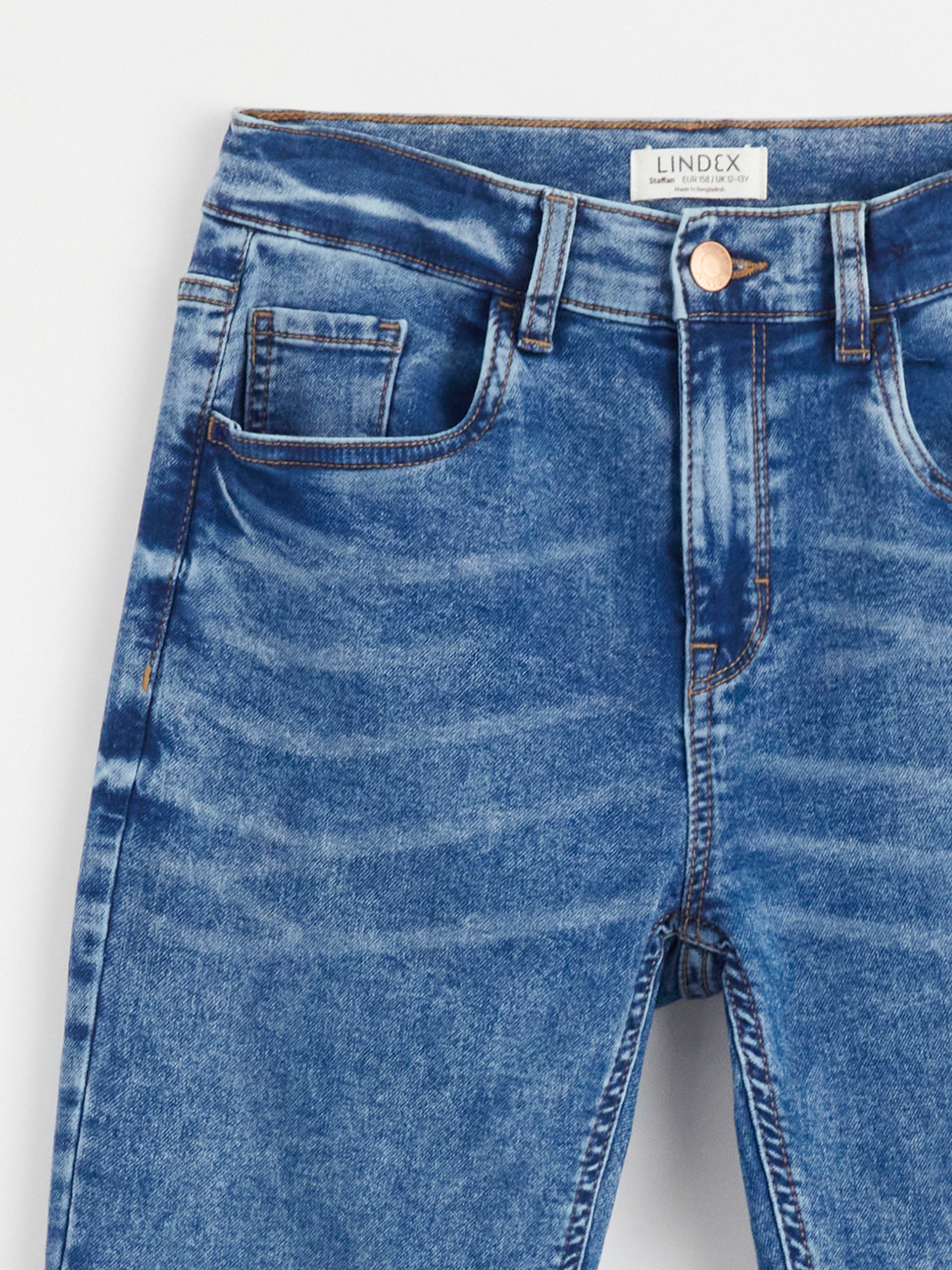 STAFFAN Calça jeans reta em malha com cintura normal. Denim