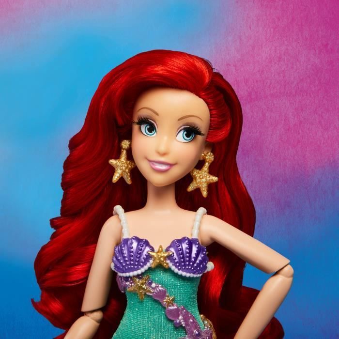 Disney Princesses Style Series poupée mannequin Ariel, collection Deluxe avec accessoires, jouet Disney, dès 6 ans