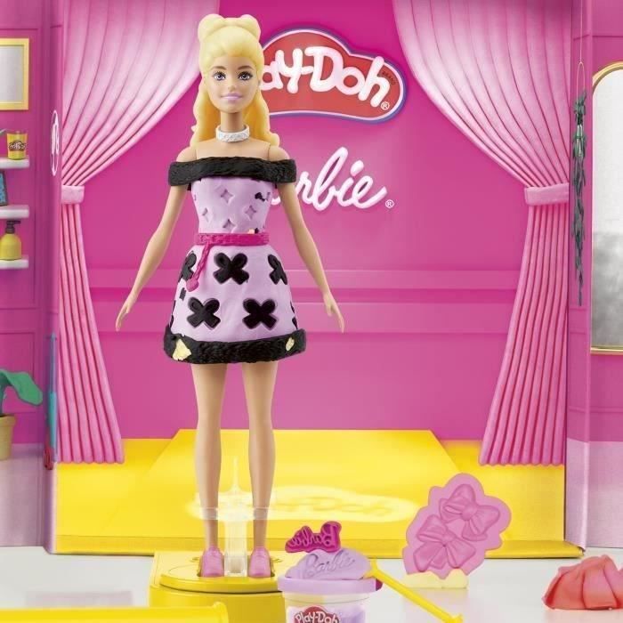 Play-Doh Barbie Fashion Show, set de plastilina, para mayores de 5 años.