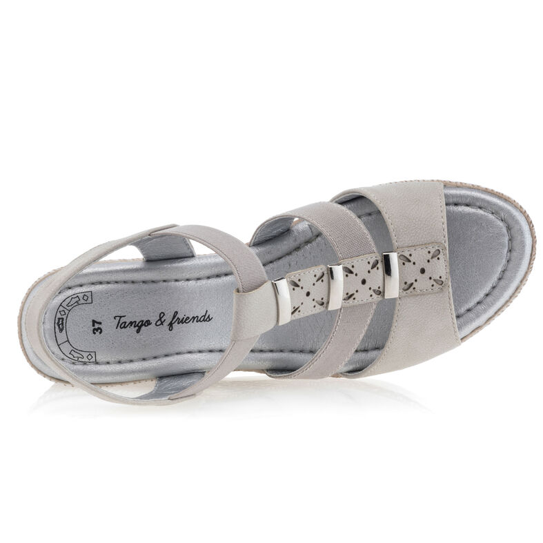 Beige sandaler / sko med åpen tå til dame
