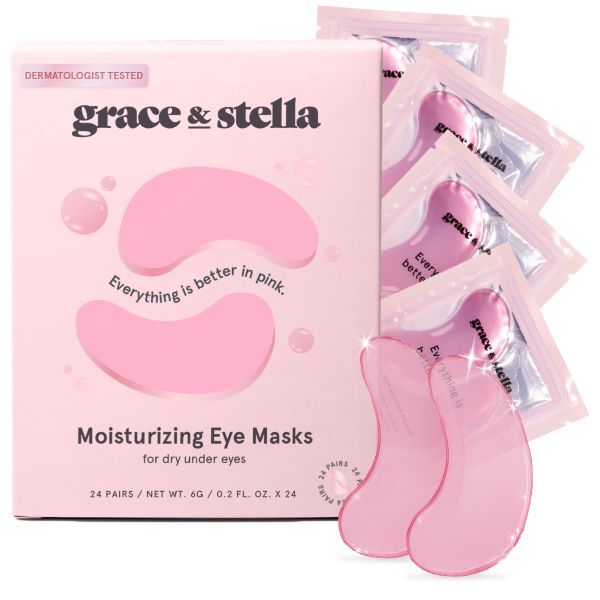 Grace & Stella - Silmänympärysnaamio - Vegaaninen - Vaaleanpunainen - 24 paria