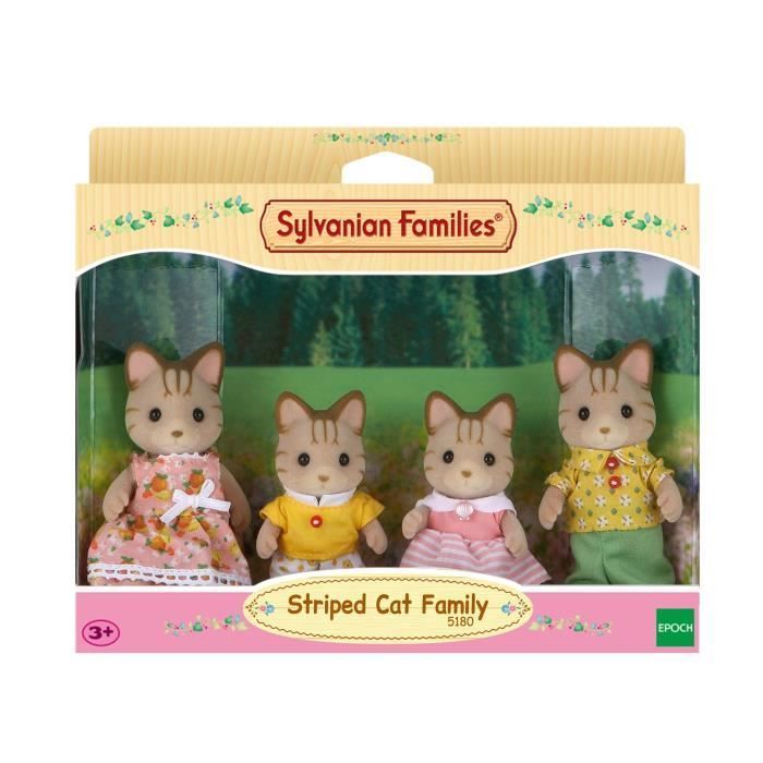 SYLVANIAN FAMILIES - 5180 - Tiger Cat Family - The Families - Articulated and Dressed - Ages 3+