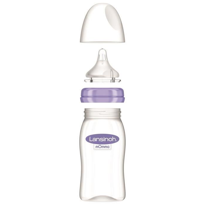 Biberon in vetro LANSINOH Natural Wave da 240 ml