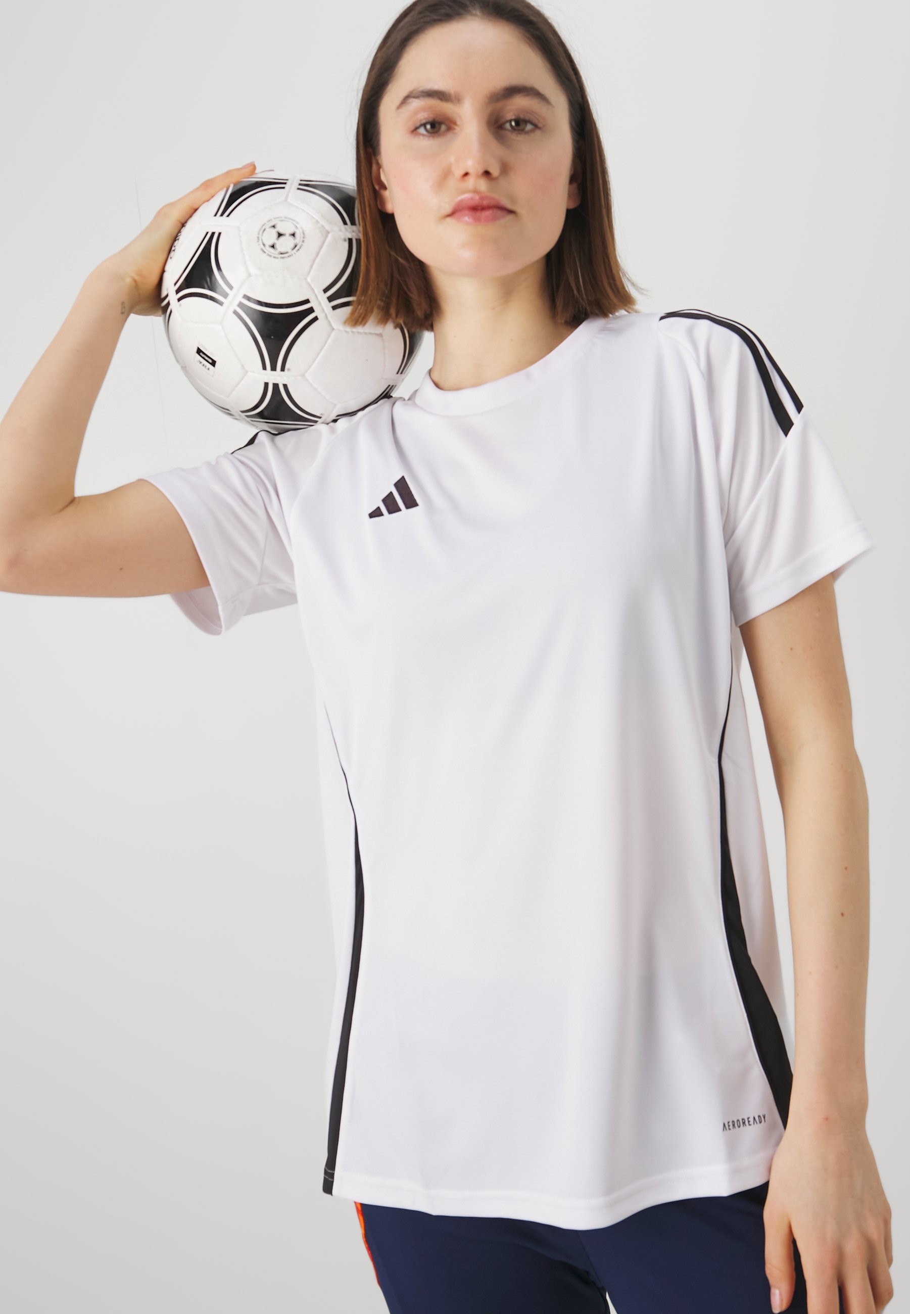 adidas Performance TIRO24 WOMEN - Sport T-shirt - wit/zwart