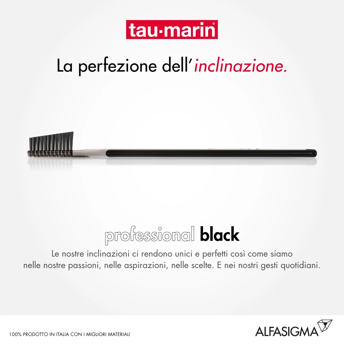 Cepillo de dientes antibacteriano negro ALFASIGMA TAU MARIN Taumarin Professional