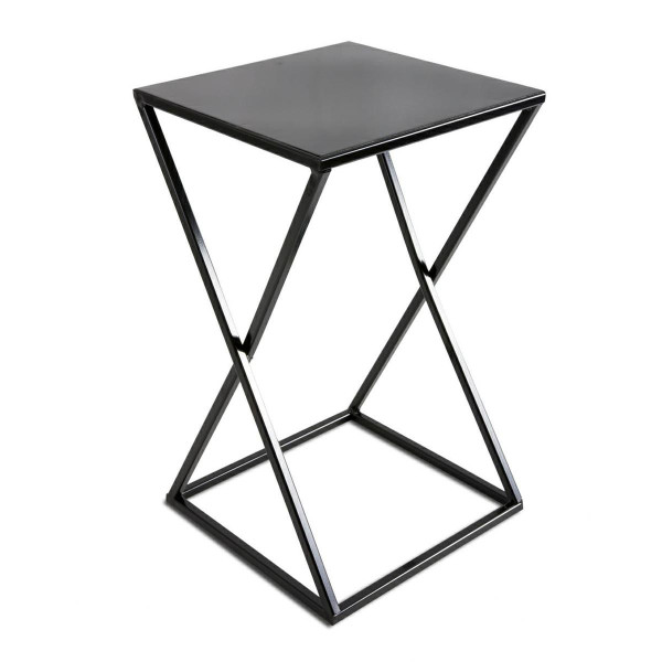 Kwietnik nowoczesny stojący 40 cm czarny