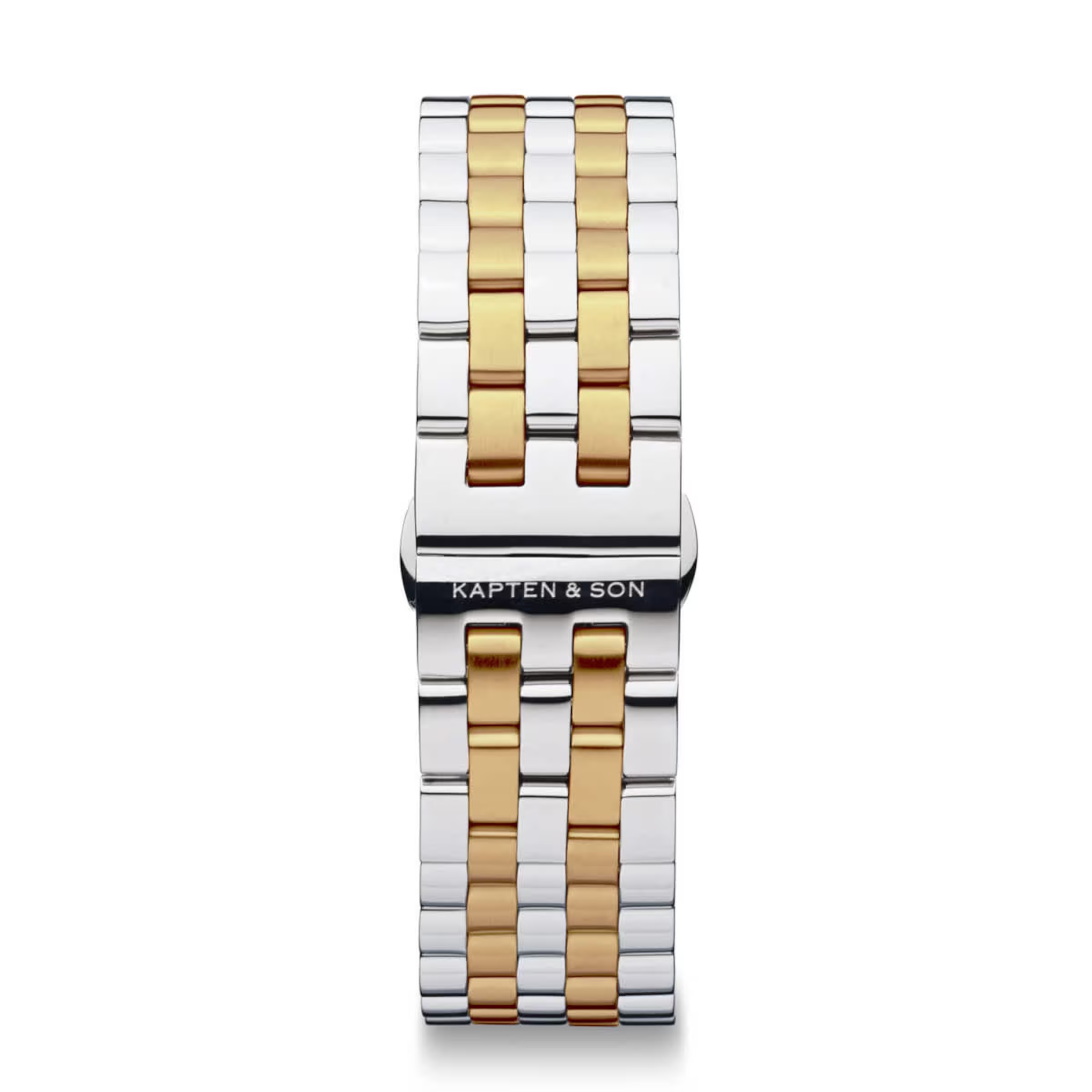 Bracelet en acier argenté bicolore