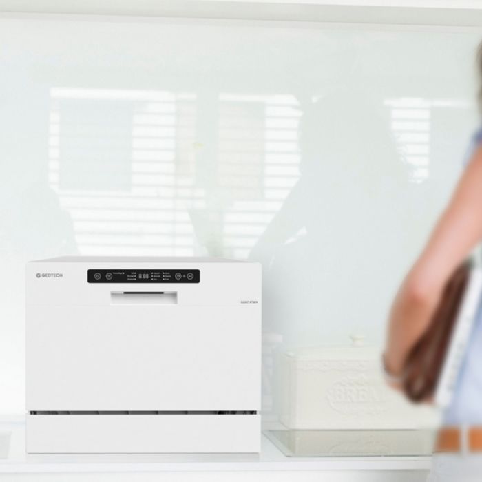 GEDTECH - Table Top Dishwasher GLV6T47WH - 6 place settings - 47 dB - Delay start