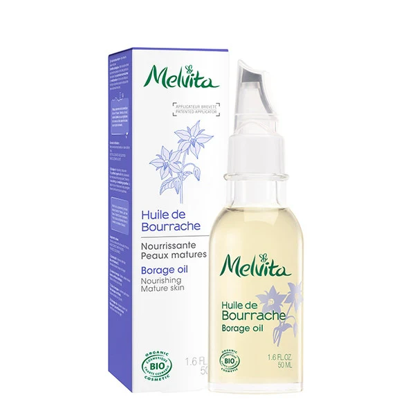 Huiles de Beauté Huile de Bourrache BIO - Olio viso nutriente, Olio viso antirughe, Trattamento Riparatore