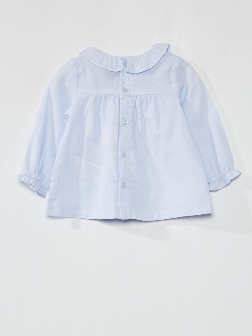 Blusa de voile de algodão - AZUL