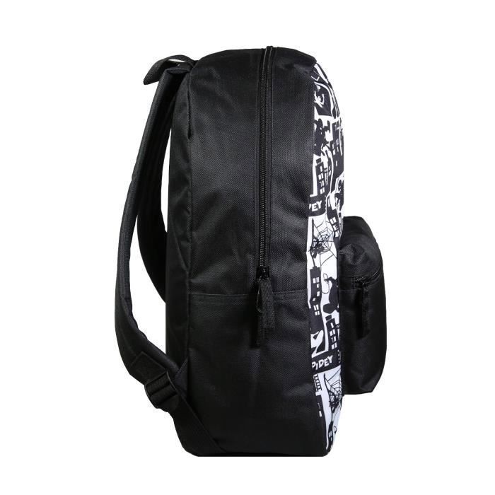 Spider-Man Black and White Backpack - BAGTROTTER - 1 compartment - Multifunctional - Child
