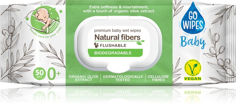 GoWipes Baby Natural Fibers nežni otroški robčki za občutljivo kožo