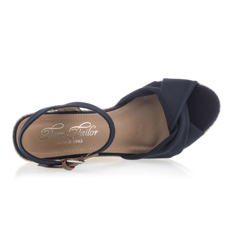 Blaue Damen-Espadrilles mit Seilsohlen