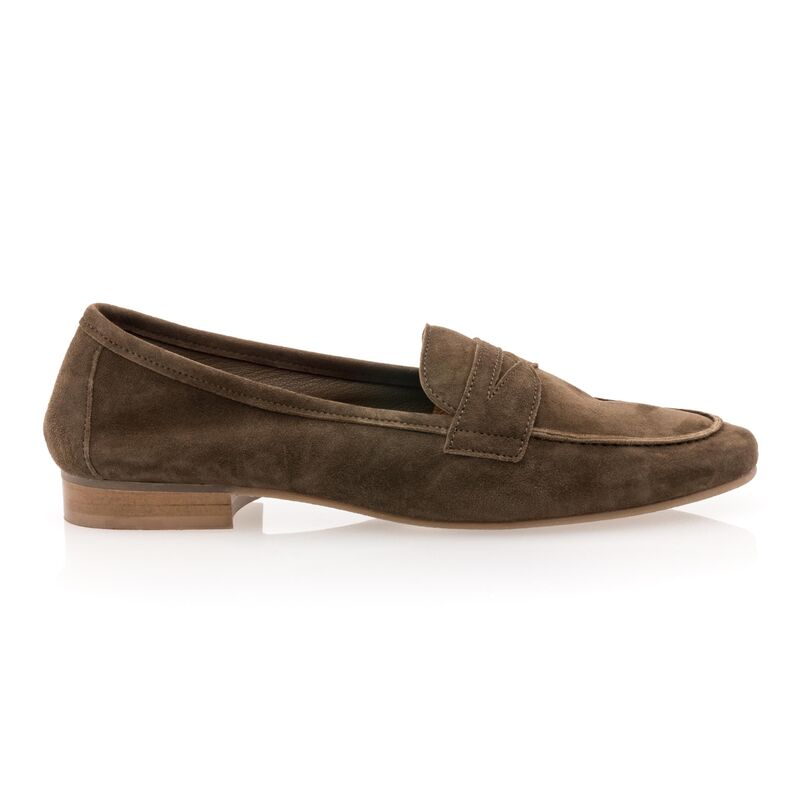 Grüne Damen-Loafer/Bootsschuhe