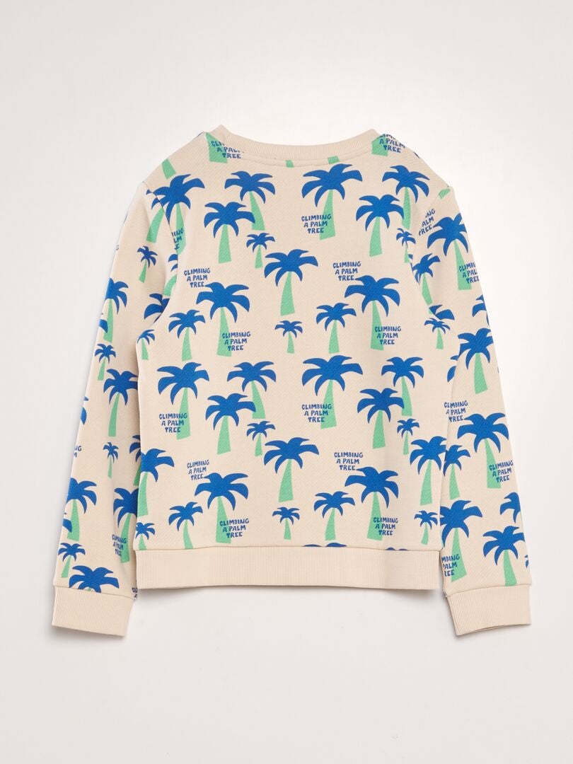 Sudadera estampada de felpa francesa - BLANCA
