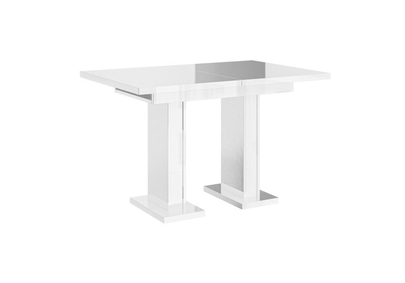 Stół do jadalni kuchni salonu rozkładany 120-160 cm GLASS biały połysk