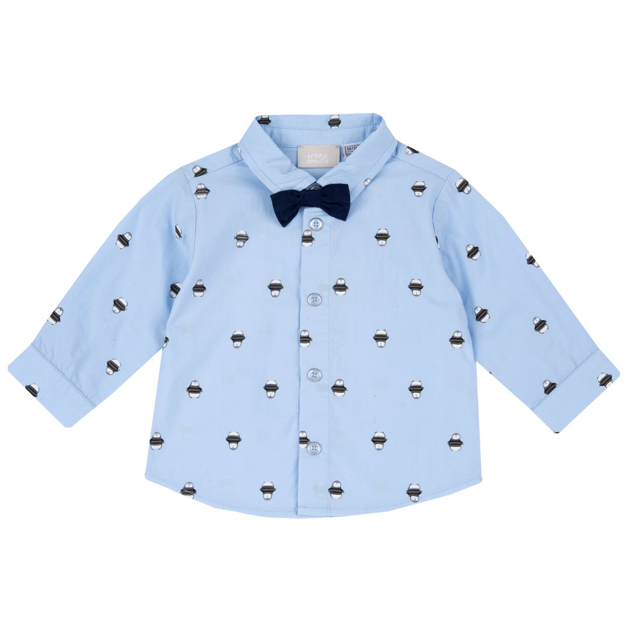 Chemise imprimée avec nœud papillon